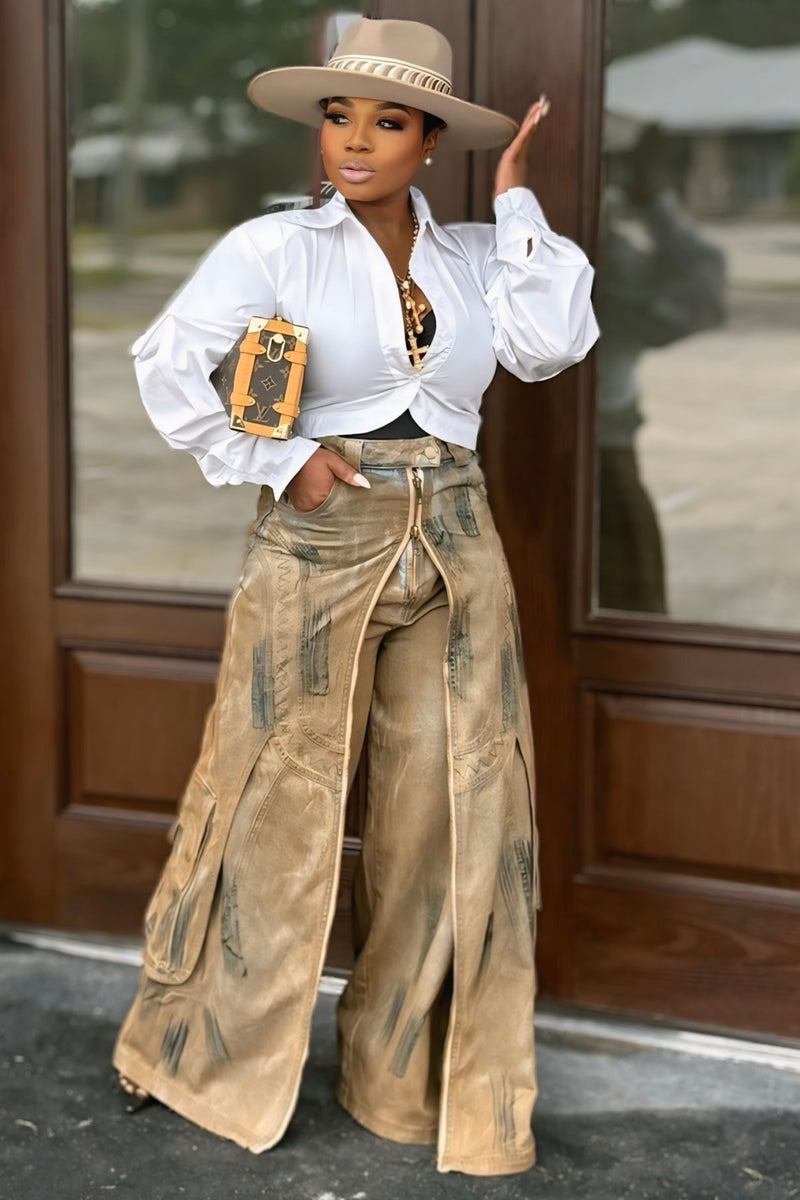 Cynthia Cargo Queen Wide Leg Jeans