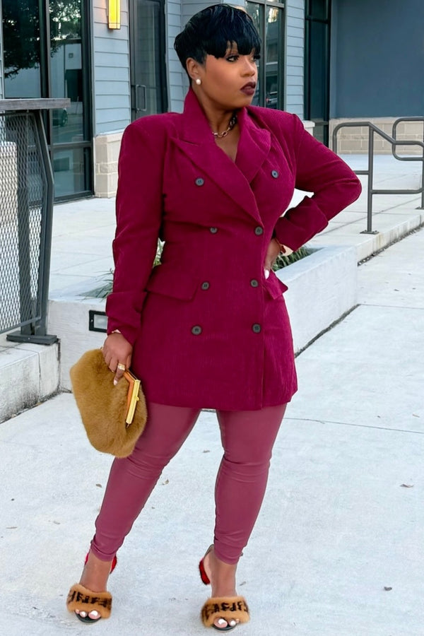 Paulina Pretty Chic Corduroy Blazer Coat