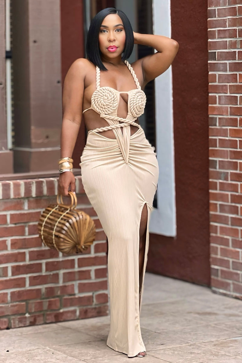 Varetta Island Muse Rope Detail Maxi Dress