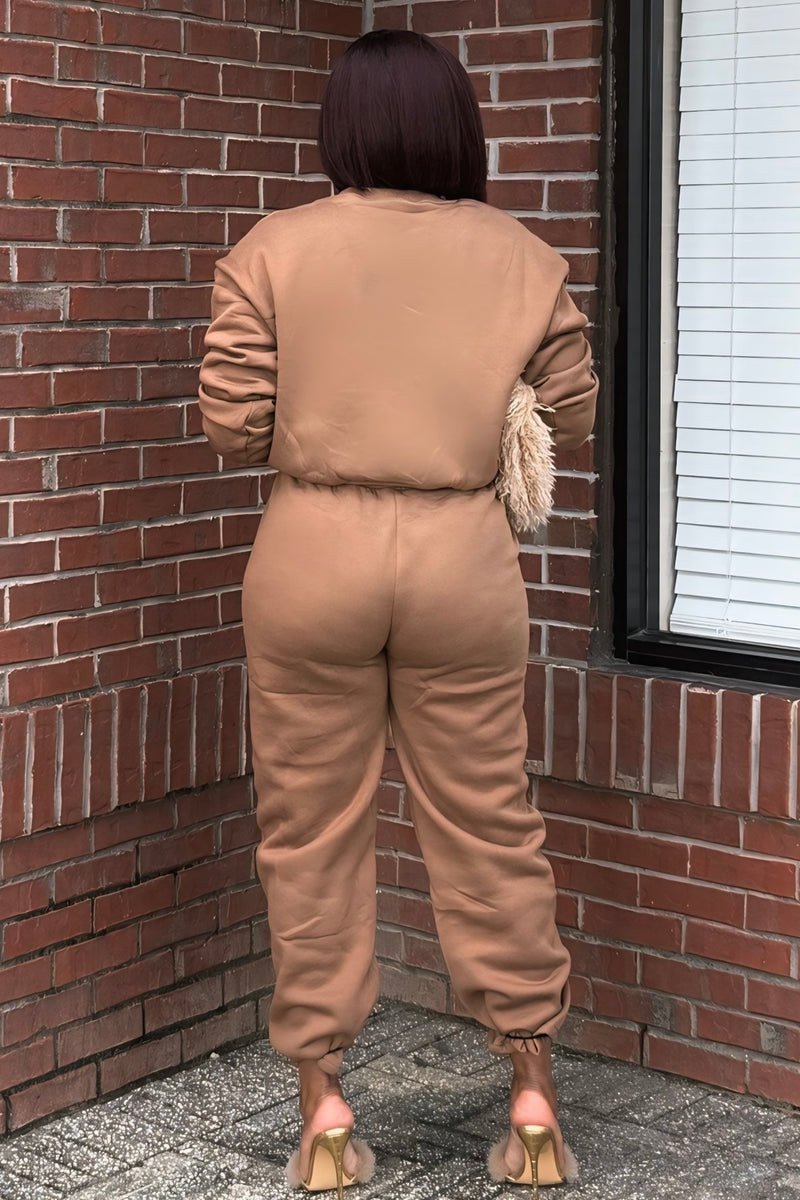 Yvonne Effortless Luxe Jogger Set-Kkaki PREORDER SHIPS 10/31