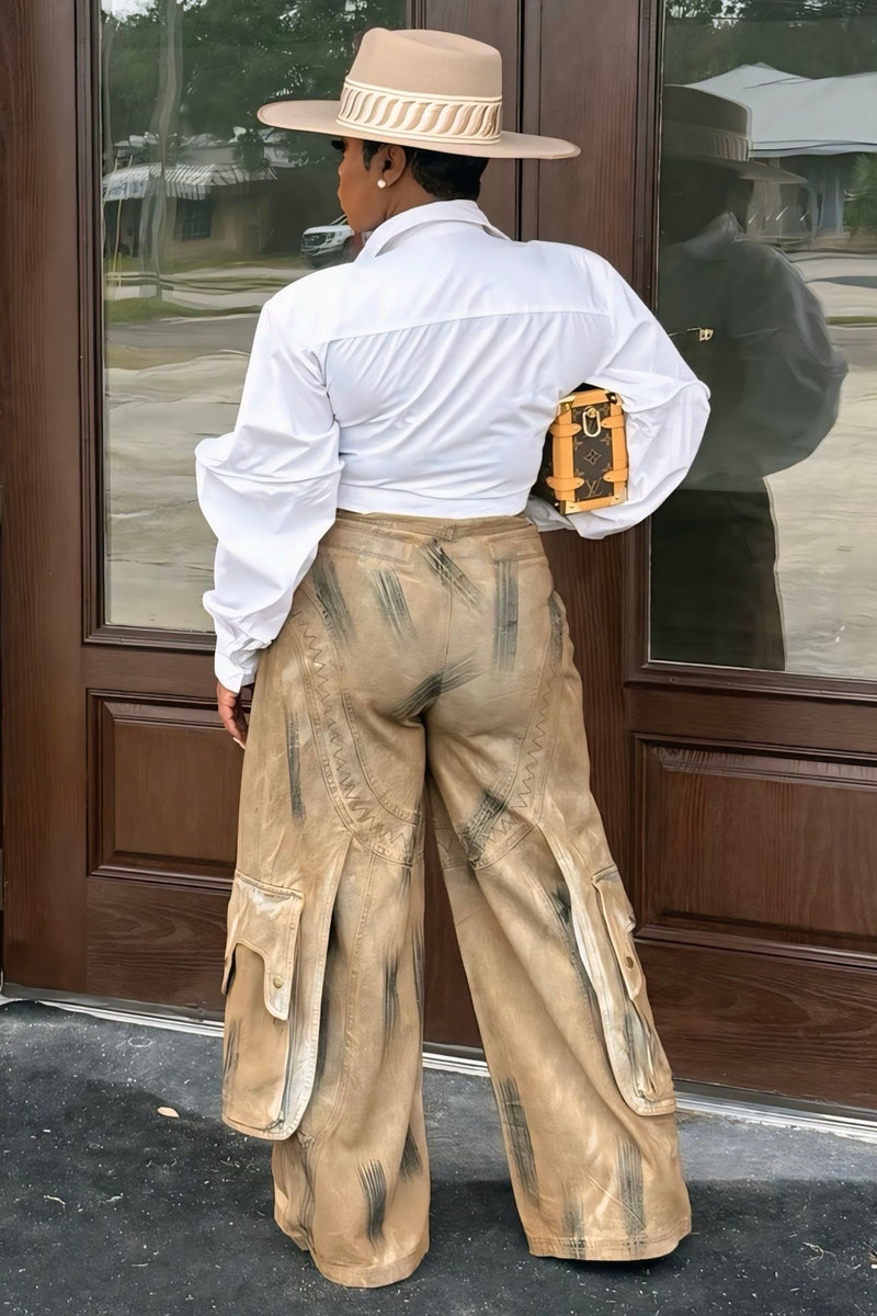 Cynthia Cargo Queen Wide Leg Jeans