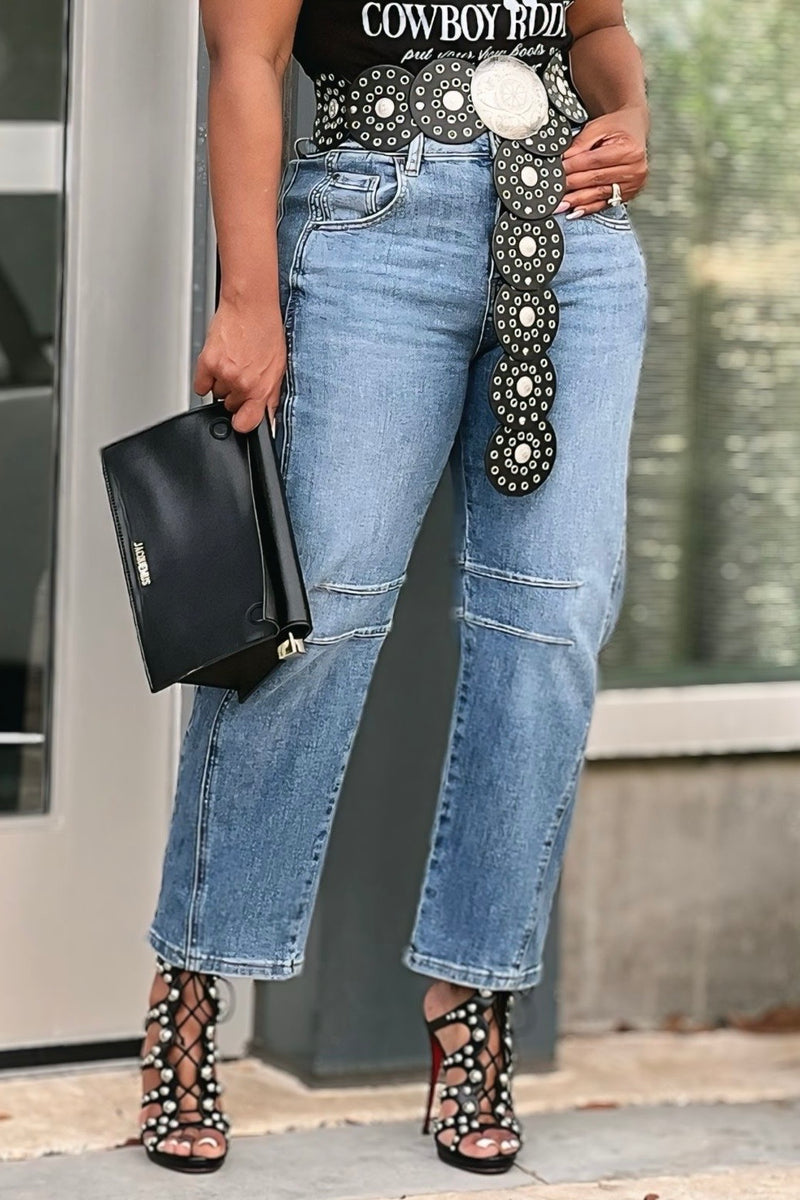 Dianna Premium Denim Barrel Jeans