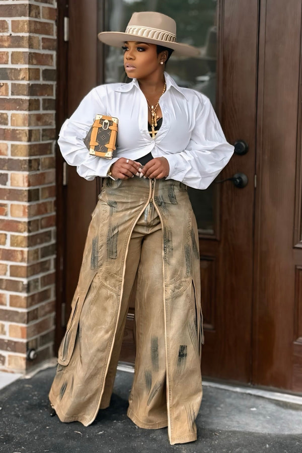 Cynthia Cargo Queen Wide Leg Jeans