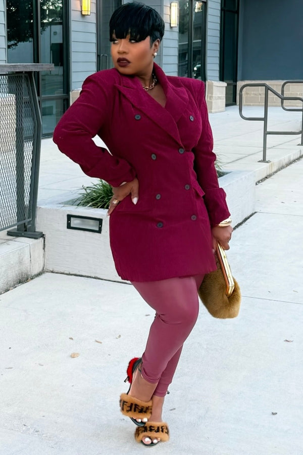 Paulina Pretty Chic Corduroy Blazer Coat