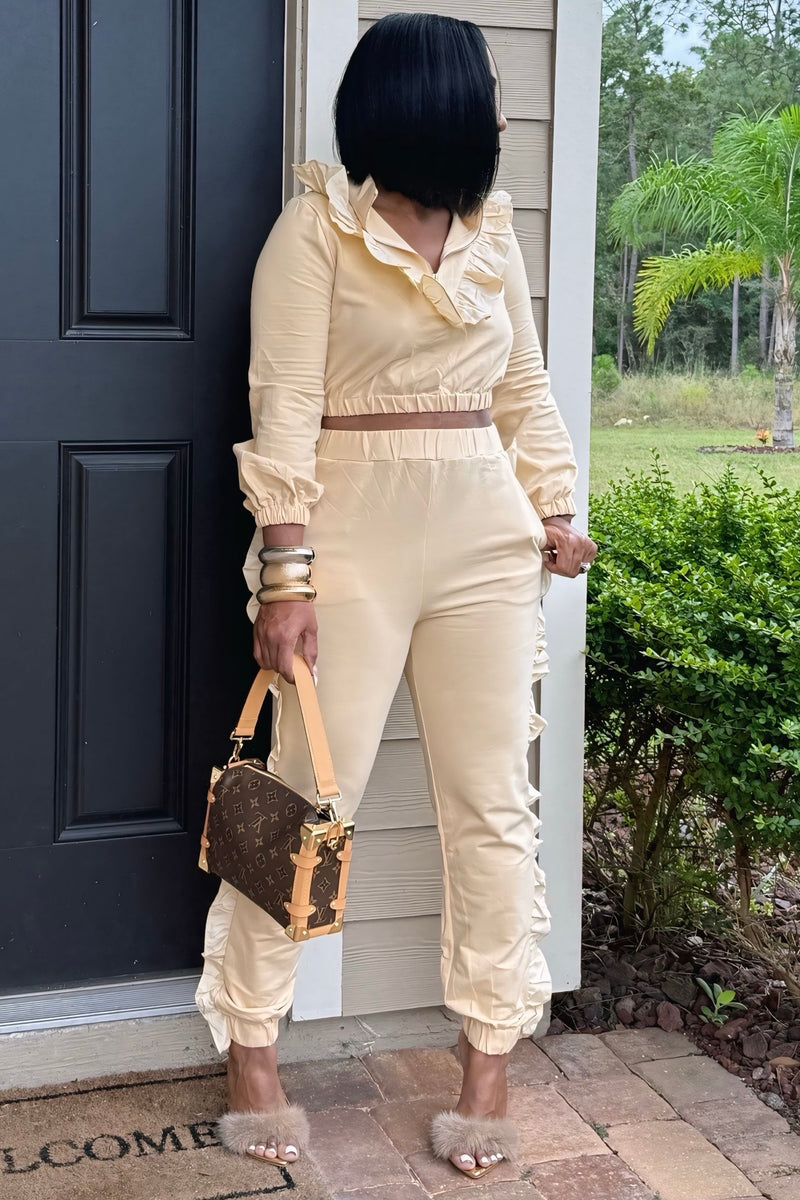 Regina Ruffle Me Pretty Jogger Set