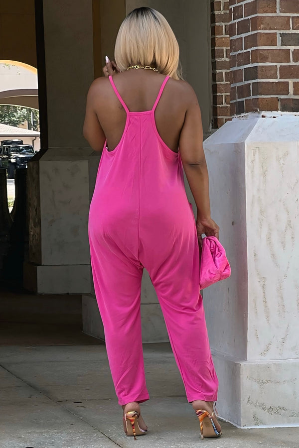 Easy Does It Harem Jumper-Fuchsia