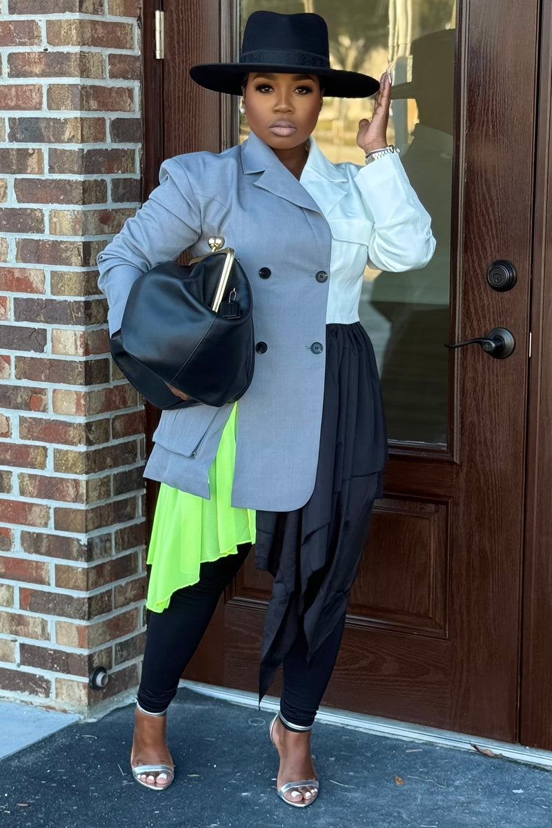 Regina “Contradiction” Two Tone Statement Trench