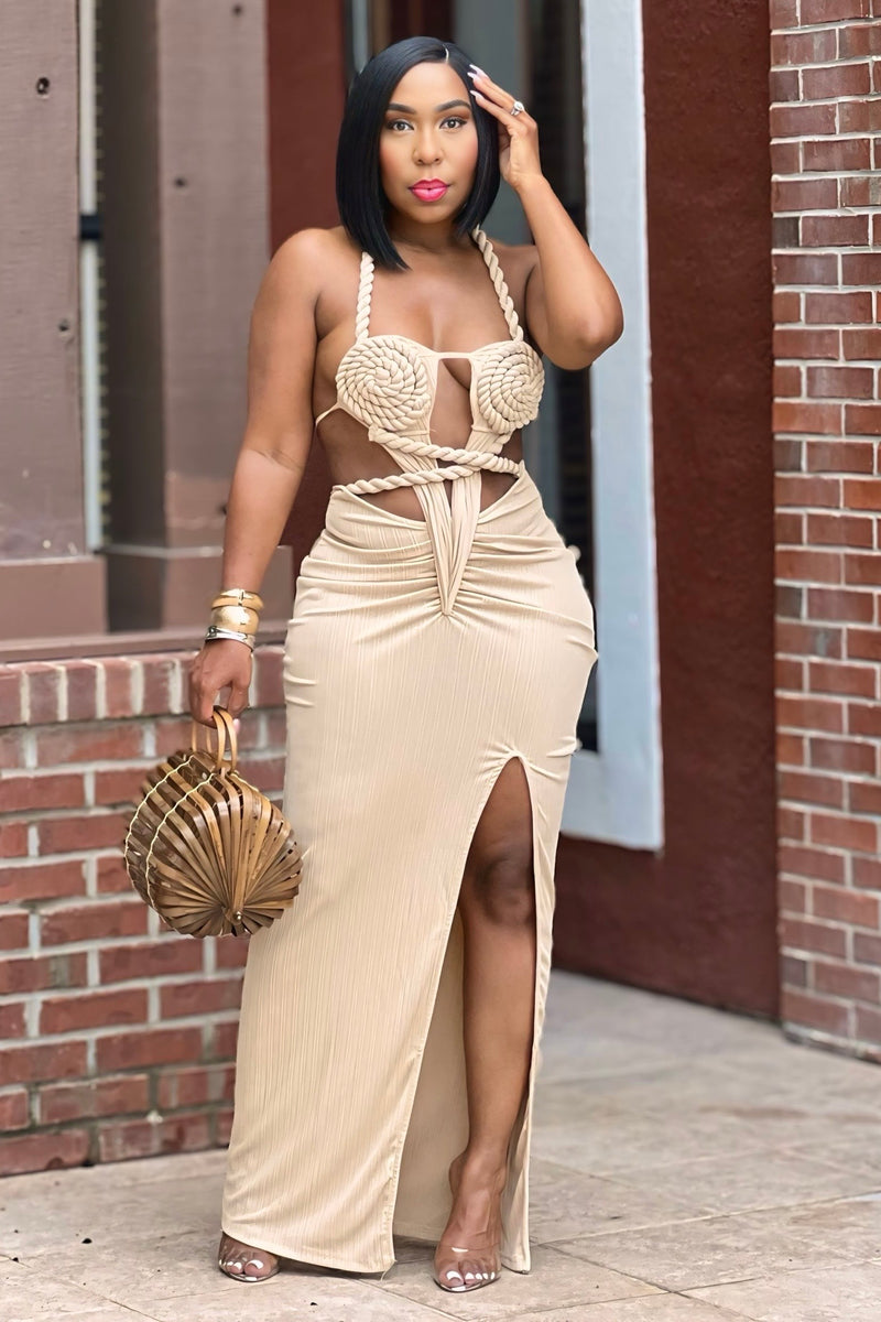 Varetta Island Muse Rope Detail Maxi Dress