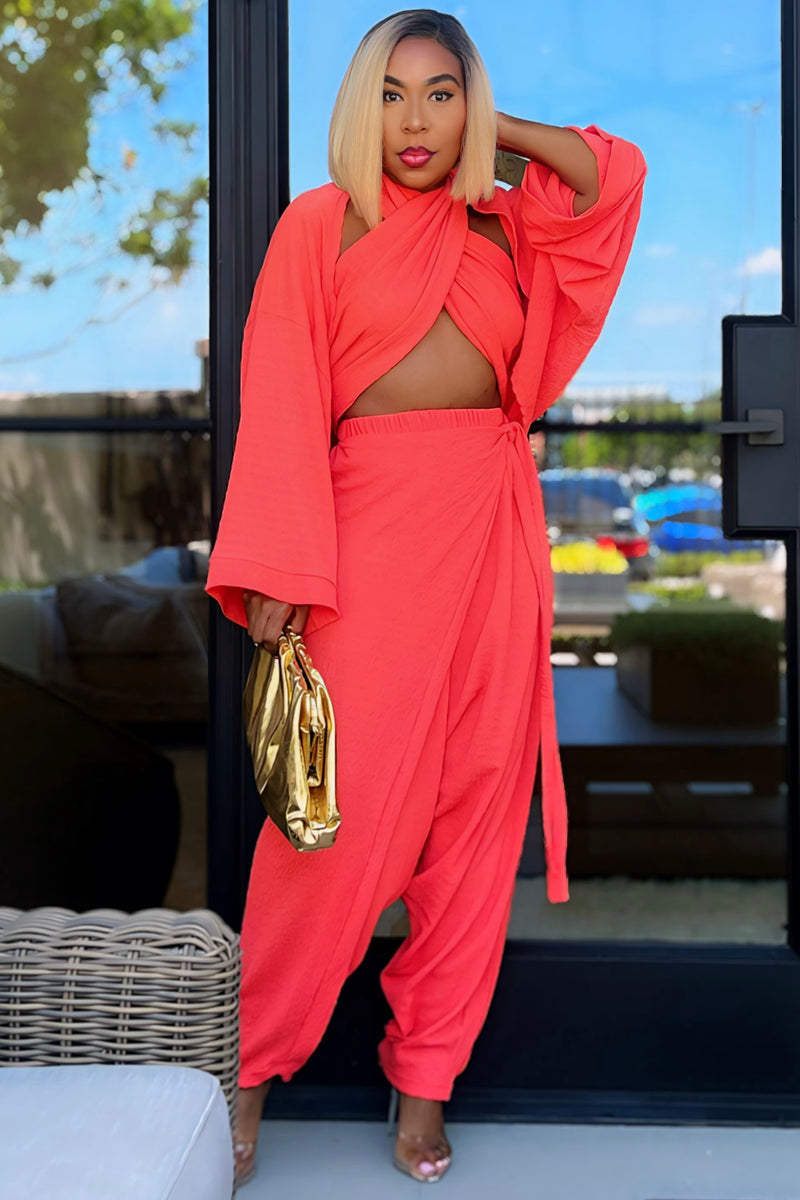 Karan Cozy Knit Three Piece Luxury Loungewear Set