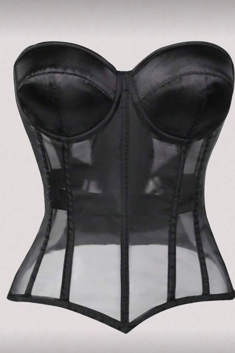 Karina Noir Muse Corset Top (TIE NOT INCLUDED)