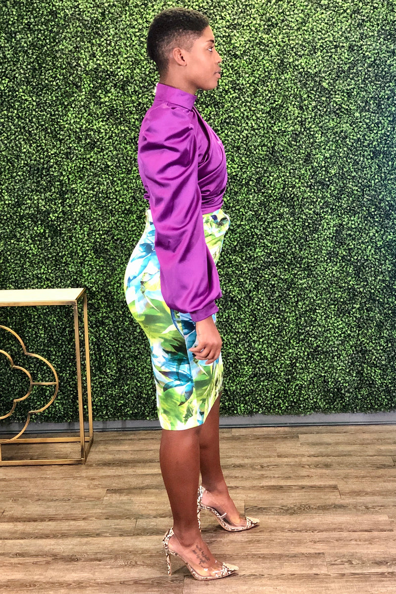 Diane Couture Style Puffy Sleeve Blouse 5521