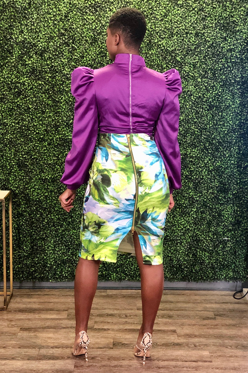 Diane Couture Style Puffy Sleeve Blouse 5521